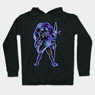 Sexy Leo zodiac sign nude girl with spear Hoodie